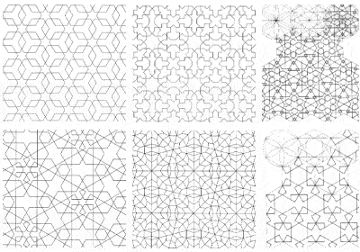 Some examples of the complex symmetries used in Islamic temple decoration