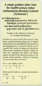 bhaskara 2 biography in english Lilavati problem