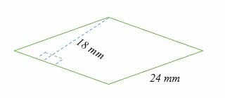 Area of Rhombus when altitude or height and the length of the sides are known