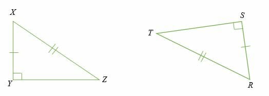 Hypotenuse Leg Theorem congruent