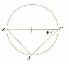 Missing angle Thales theorem basic level