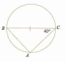 Missing angle Thales theorem basic level