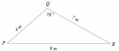 Missing angles using sin rule