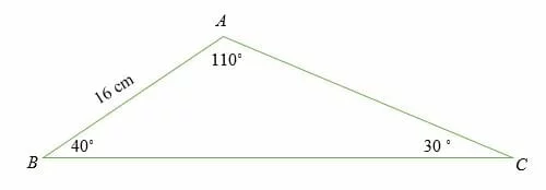 Missing lengths using sin rule