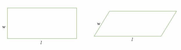 Perimeter of a rectangle and parallelogram