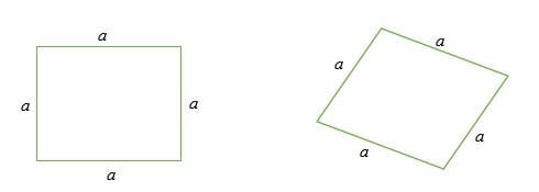 Perimeter of a square and a rhombus