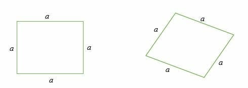 Perimeter of a square and a rhombus