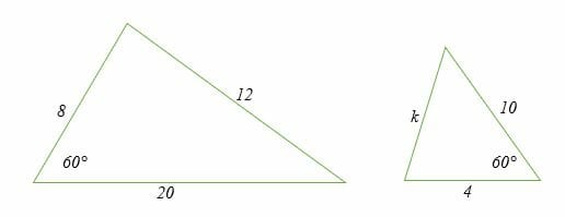 Similar Triangles Test and unknown value