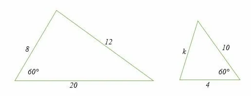 Similar Triangles Test and unknown value