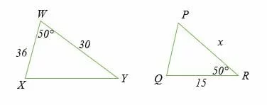 Similar Triangles Unknown value