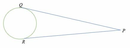The length of two tangents from a common external point to a circle are equal.