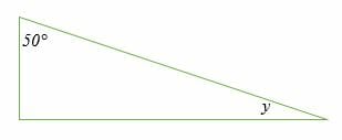 Unknown angle in a right triangle