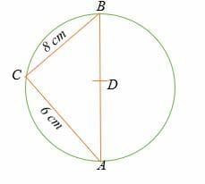 Unknown diameter Thales theorem