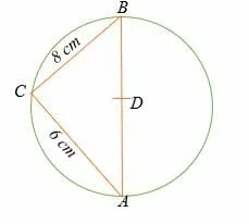 Unknown diameter Thales theorem