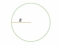 circumference of a circle in terms of radius