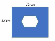 find the area of shaded region hexagon in a square