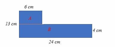 find the area of shaded region two rectangle example solution