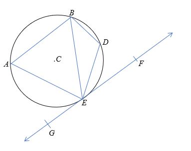 missing angles using tangent chord theorem