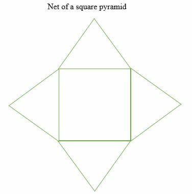 Net of a square pyramid