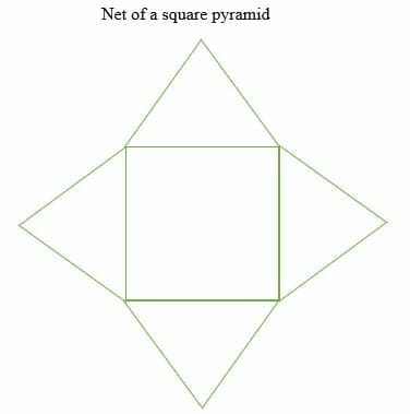 Net of a square pyramid