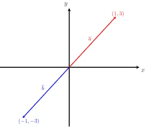 Negative vectors and equal vectors