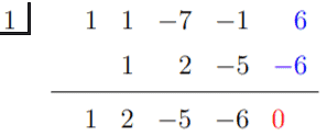 synthetic division to find a zero