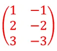 dimension of a matrix 3 x 2