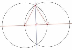 Perpendicular Bisector for 60 Degree angles