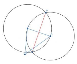 Perpendicular bisector for AB e3