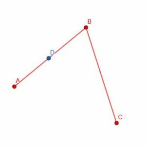 Point D on AB angle bisector