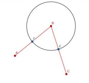 Point E for construction angle bisector