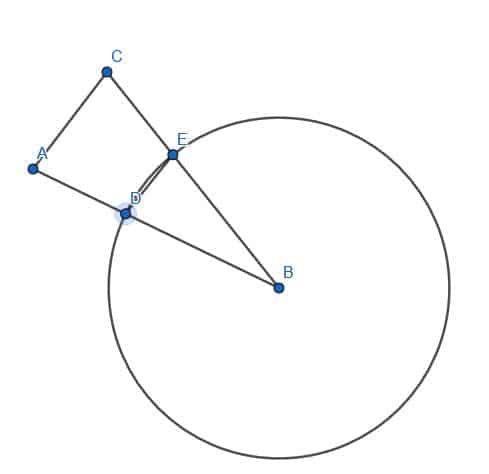 Solution for line segment practice problem isosceles