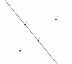 Step 2 for how to draw a perpendicular line