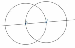Two circles for 30 degree angle.