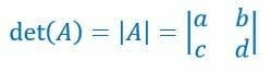 determinant of a 2x2