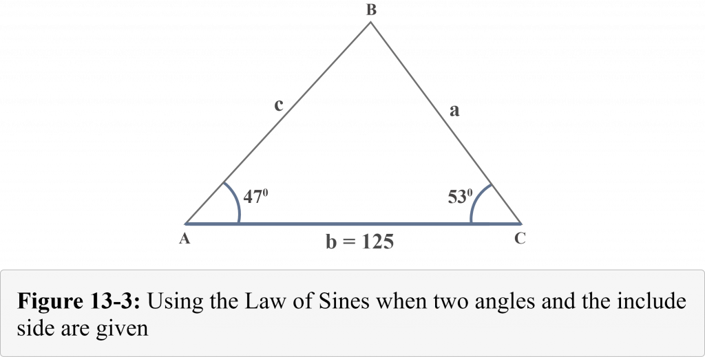 13 3 When two angles and the included side is given involving the law of sines