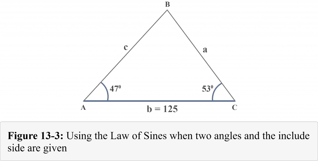 13 3 When two angles and the included side is given involving the law of sines