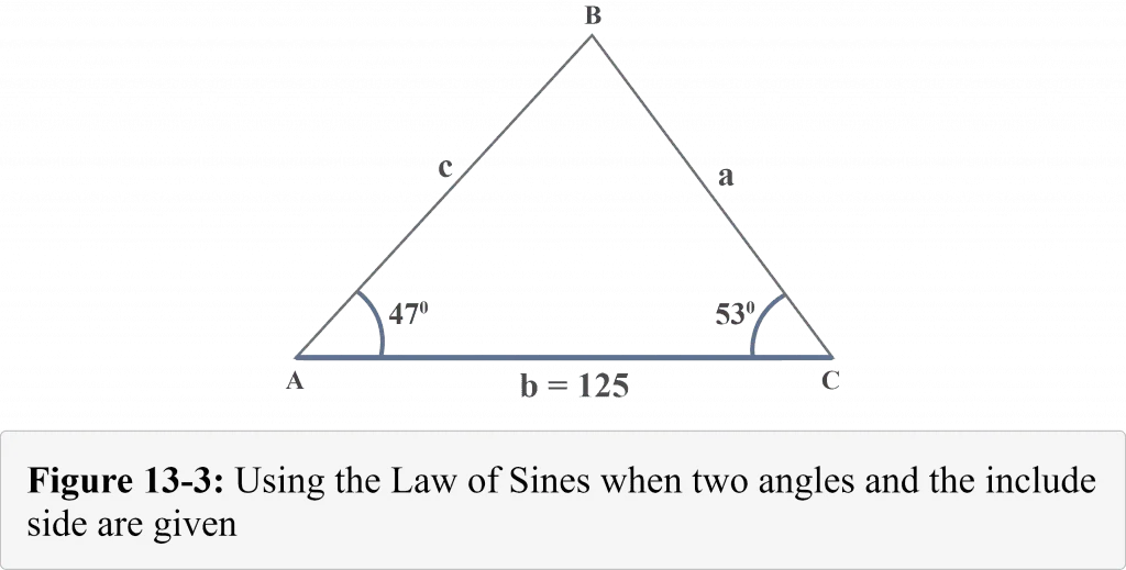 13 3 When two angles and the included side is given involving the law of sines