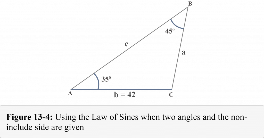 13 4 When two angles and the non included side is given involving the law of sines