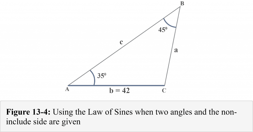 13 4 When two angles and the non included side is given involving the law of sines