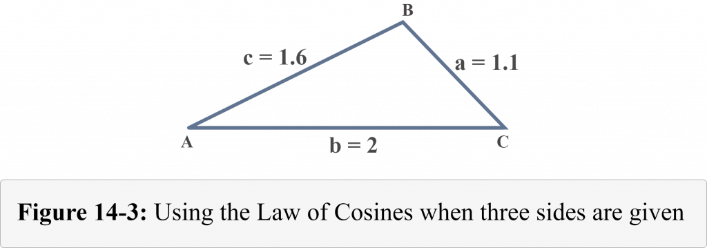 14 3 When three sides are given involving the Law of Cosines
