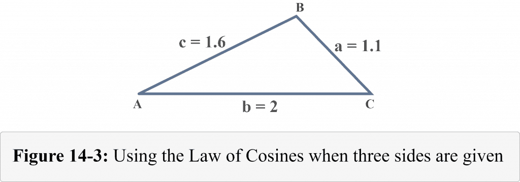 14 3 When three sides are given involving the Law of Cosines