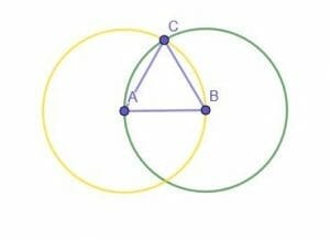 Equilateral triangle for transitive property proof