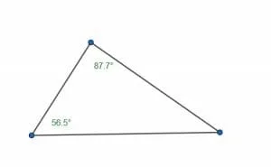 Acute triangle with two given angles