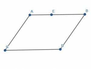 Parallelogram for straight angle