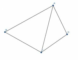 Quadrilateral formed by two triangles