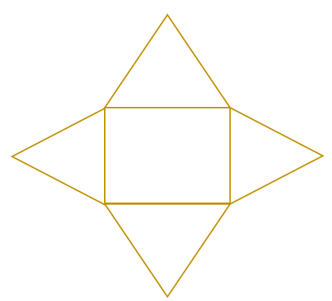 geometric net of a pyramid