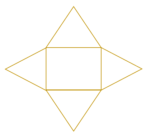 geometric net of a pyramid