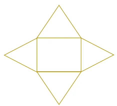 geometric net of a pyramid