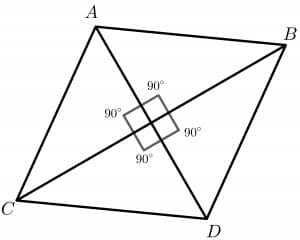 Perimeter of rhombud diagonal method